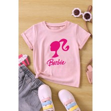 Great Peak Est 2021 Kız Çocuk Pamuk Barbie Kız Çocuk T-Shirt