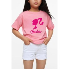 Great Peak Est 2021 Kız Çocuk Pamuk Barbie Kız Çocuk T-Shirt