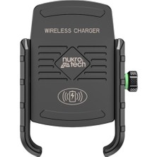 Nukrotech Sf Wireless Şarjlı Motosiklet Telefon Tutucu
