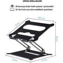 Katlanabilir Tüm Modellerle Uyumlu Çelik Sınırsız Açıda Kolay Ayarlanır Laptop Standı