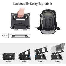 Katlanabilir Tüm Modellerle Uyumlu Çelik Sınırsız Açıda Kolay Ayarlanır Laptop Standı