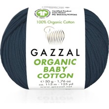 Sim  Organic Baby Cotton El Örgü Ipi Fas Mavisi 437 Lucest Yeni