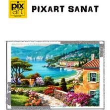 Pix Art Sanat Kasaba  Manzarası Elmas Mozaik Puzzle Tablo Diamond Türkiye  71 x 51 cm