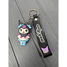 Tükkan Accessories Anime Anahtarlık Siyah Kuromi Sanrio Karakter Anahtarlık Çanta ve Cüzdan SÜSÜ-ANAHTARLIK63