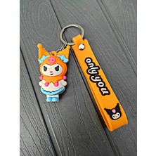 Tükkan Accessories Anime Anahtarlık Turuncu Kuromi Sanrio Karakter Anahtarlık Çanta ve Cüzdan SÜSÜ-ANAHTARLIK56