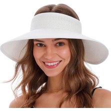 Laviyonsa Geniş Kenarlı Uv Korumalı Hasır Vizör Şapka