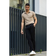 Dayn Gante Erkek Basic Kısa Kollu Slim Fit Polo Yaka Triko Tişört