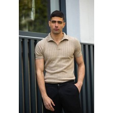 Dayn Gante Erkek Basic Kısa Kollu Slim Fit Polo Yaka Triko Tişört