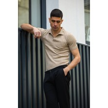 Dayn Gante Erkek Basic Kısa Kollu Slim Fit Polo Yaka Triko Tişört