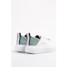 Alexander Smith Beyaz - Yeşil Kadın Deri Sneaker Asazwyw0487Wlg