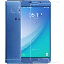 Canpay Samsung Galaxy C5 Pro Uyumlu Ekran Koruyucu Screen Protector Tempered Glass Kristal Netliğinde %100 Hd Görüntü, Yüksek Kalite Kırılmaz Temperli Cam