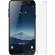 Canpay Samsung Galaxy C8 Uyumlu Ekran Koruyucu Screen Protector Tempered Glass Kristal Netliğinde %100 Hd Görüntü, Yüksek Kalite Kırılmaz Temperli Cam