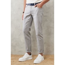 Altınyıldız Classics Erkek Gri 360 Derece Her Yöne Esneyen Rahat Slim Fit Dar Kesim Pantolon
