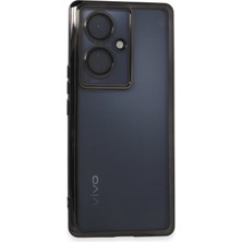 Newface Vivo V29 Lite Kılıf Razer Lensli Silikon - Siyah 109008