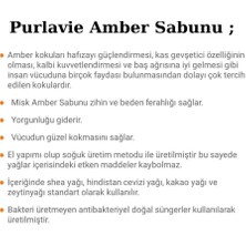 Purlavie Amber Doğal Süngerli Sabun