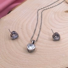 Rahshine Beyaz Zirkon Taşlı Xuping Kolye ve Küpe Seti | Xuping Takı Seti