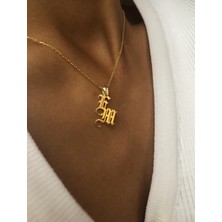 Emren Jewelry Rose Renkli 925 Ayar Gümüş Iki Harfli Kolye Diğer Temalar İçin Özel Tasarım