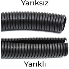 CevHerS 5 mm Yarıklı Spiral Hortum Kablo Gizleme Izolasyon Borusu Esnek Siyah