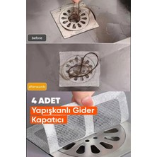 Hayveys 4 Adet Yapışkanlı Gider Kapatacı Lavabo Tıkacı Gider Kapağı