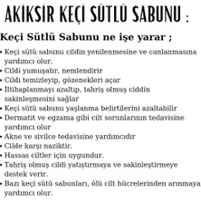 Akiksir Keçi Sütlü Doğal Sabun