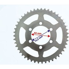 Mondial Cross 200 Arka Dişli Ramzey Uyumlu 428-47T Iç 64 mm 6 Delikli Öm -Erpilsan