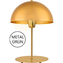 Gold Metal Mantar Abajur Modern Yatak Odası Salon Masa ve Gece Lambası