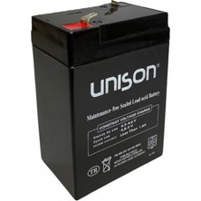 Unison 4V 6 Amper Dik Kuru Bakımsız Akü