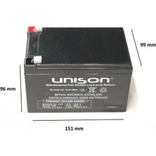 Unison 12V 12 Ah Akü