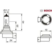 Bosch 12V H11 Ampul 55W Standart