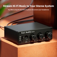 Fosi Audio Q4 Mini Dac ve Oyun Için Stereo Kulaklık Amplifikatörü, Usb/optik/koaksiyel - Aux Rca, Dijital - Analog Ses Dönüştürücü