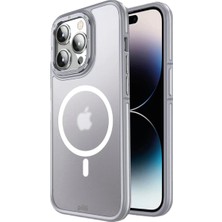 Piili Apple iPhone 15 Pro Strong Magsafe Gri Plastik Kılıf