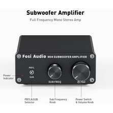 Fosi Audio M04 Subwoofer Amplifikatör Mono Kanal Dijital Sınıf D Pasif Hoparlörler Için Entegre Güç Amplifikatörü 100W