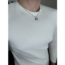Arvens Silver Erkek Kolye Kadın Paslnmaz Çelik Unısex Kararmaz Renk Atmaz