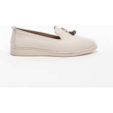 Kadın Deri Aksesuarlı Babet