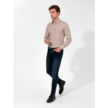 Cacharel Haki Slim Fit Uzun Kollu Gömlek 50255589 VR027