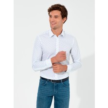 Cacharel Beyaz Slim Fit Uzun Kollu Gömlek 50255635 VR013