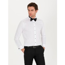 Cacharel Erkek Beyaz Slim Fit Smokin Gömlek 50269833-VR013
