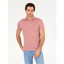 Cacharel Erkek Pudra Polo Yaka Slim Fit Basic Merserize T-shirt 50265364-VR042