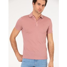 Cacharel Erkek Pudra Polo Yaka Slim Fit Basic Merserize T-shirt 50265364-VR042