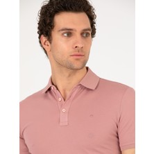 Cacharel Erkek Pudra Polo Yaka Slim Fit Basic Merserize T-shirt 50265364-VR042