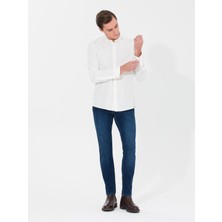 Cacharel Erkek Ekru Slim Fit Uzun Kollu Gömlek 50262889-VR019