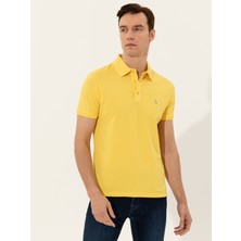 Cacharel Erkek Açık Sarı Polo Yaka Slim Fit Basic T-Shirt 50250189-VR004