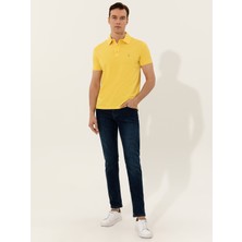 Cacharel Erkek Açık Sarı Polo Yaka Slim Fit Basic T-Shirt 50250189-VR004