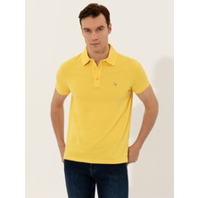 Cacharel Erkek Açık Sarı Polo Yaka Slim Fit Basic T-Shirt 50250189-VR004