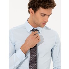 Cacharel Erkek Açık Mavi Slim Fit Uzun Kollu Basic Gömlek 50268506-VR003
