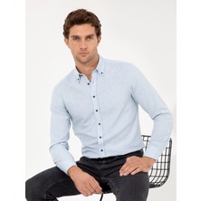Cacharel Açık Mavi Slim Fit Uzun Kollu Gömlek 50256919 VR003