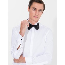 Cacharel Erkek Beyaz Slim Fit Smokin Gömlek 50269446-VR013