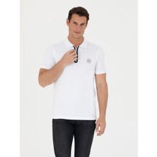 Cacharel Erkek Beyaz Slim Fit Polo Yaka T-Shirt 50266467-VR013