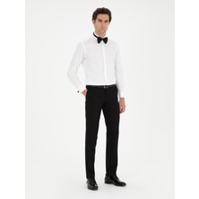 Cacharel Erkek Beyaz Slim Fit Pamuk Karışımlı Manşetli Smokin Gömlek 50287298-VR013