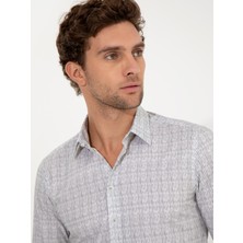 Cacharel Erkek Haki Slim Fit Uzun Kollu Gömlek 50256728-VR027